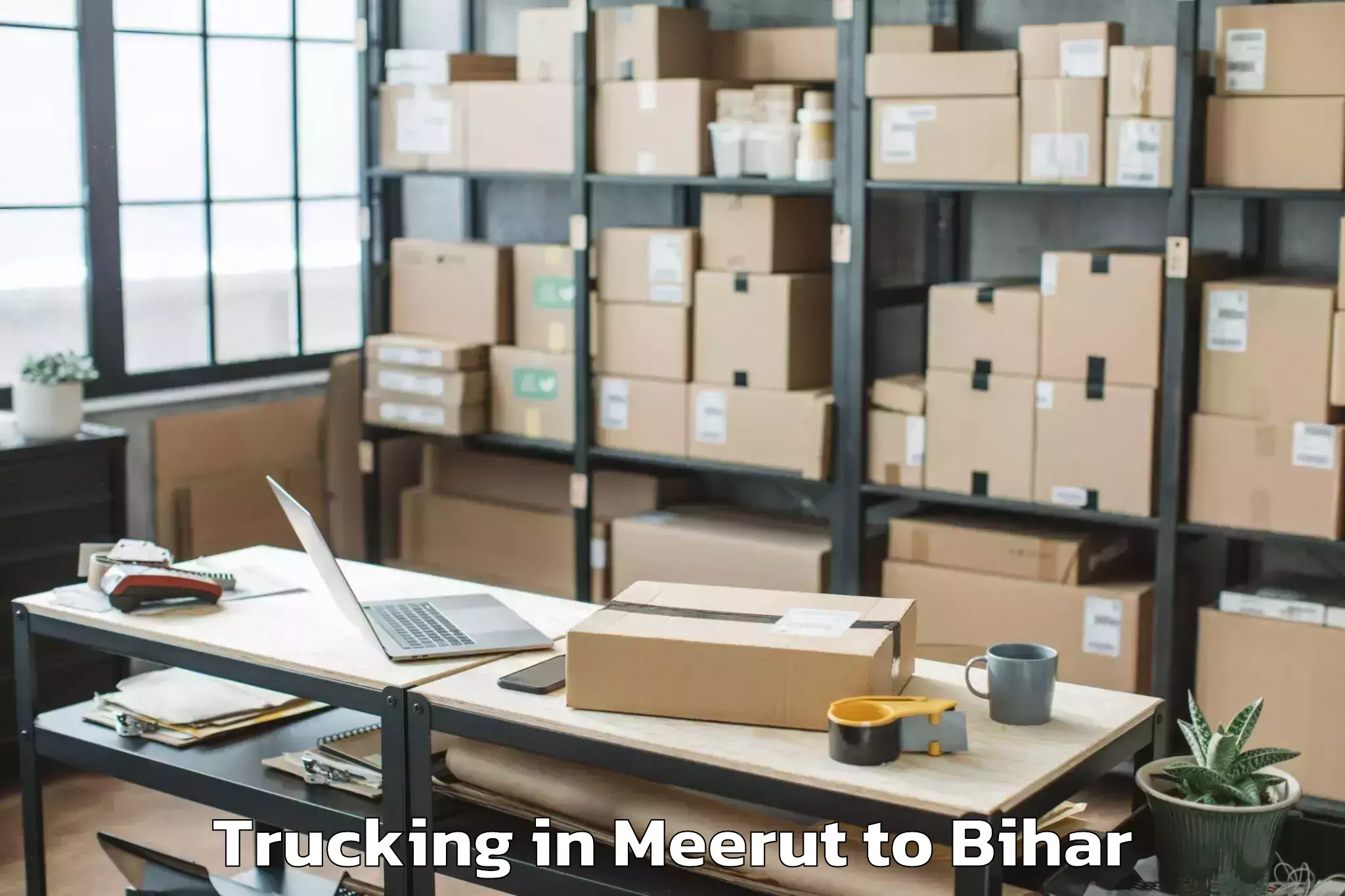 Book Meerut to Bhorey Trucking Online